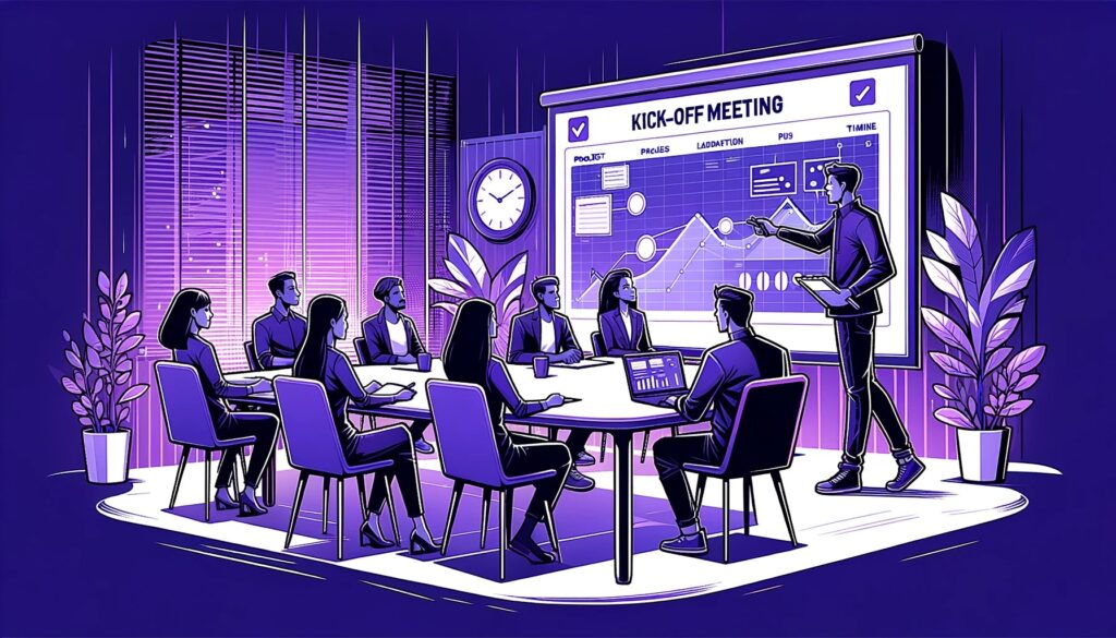 Kickoff Meeting zu Webseitenprojekt mit Stakeholdern